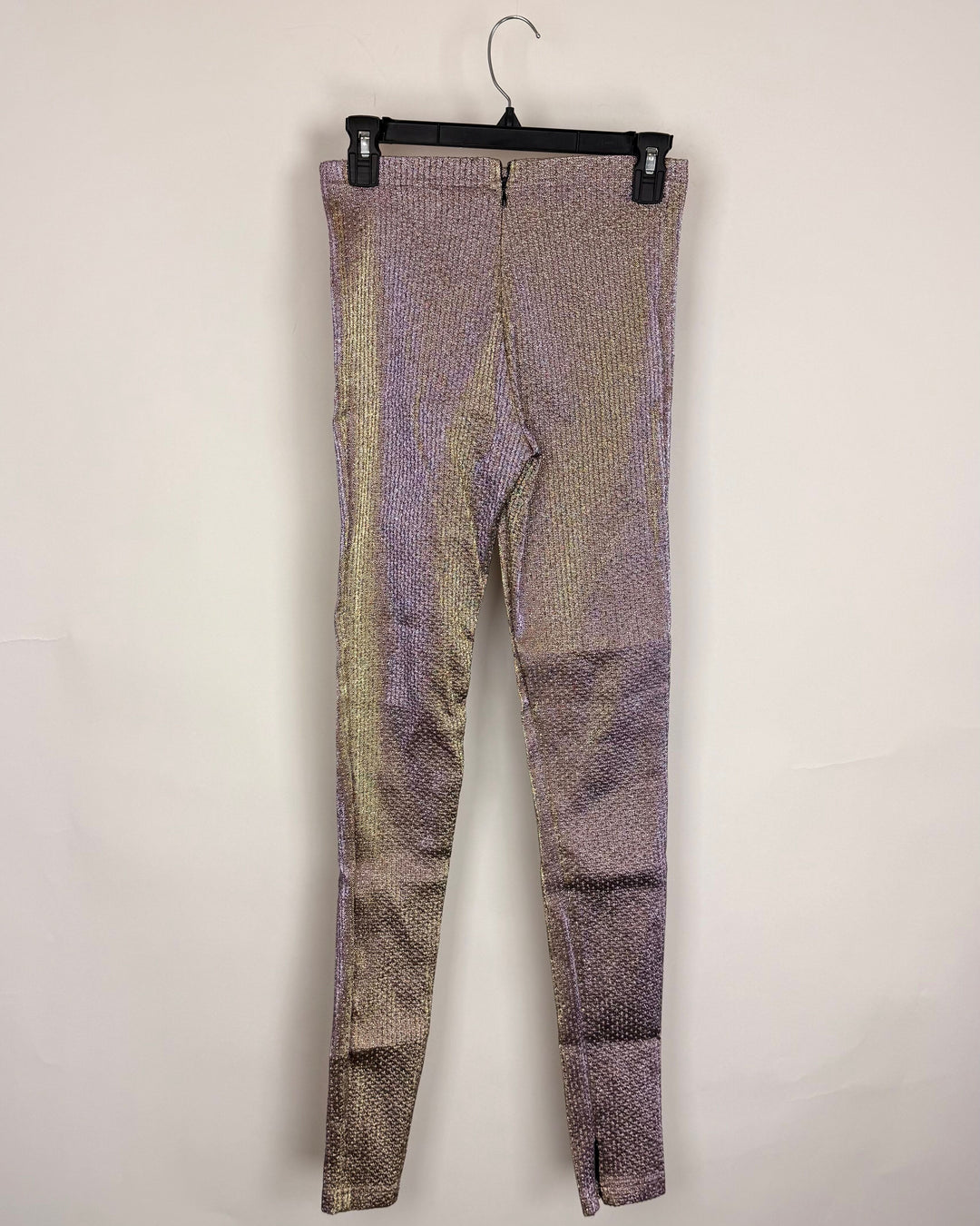 Silver Form- Fitting Sparkly Pants - Size 0/2