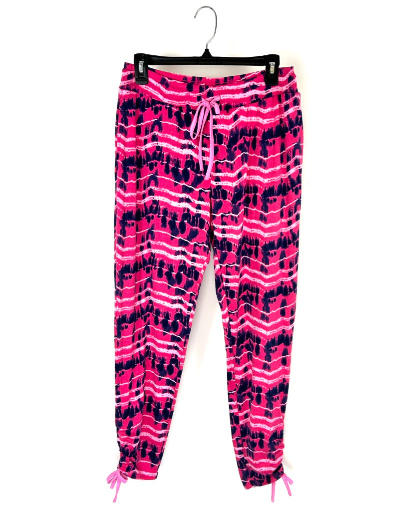 Pink And Navy Blue Tie Dye Lounge Pants - Size 6/8