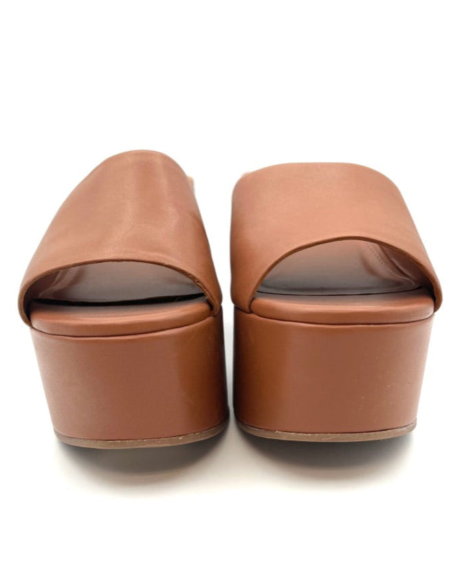 Tan Leather Platform Sandal - Size 7.5