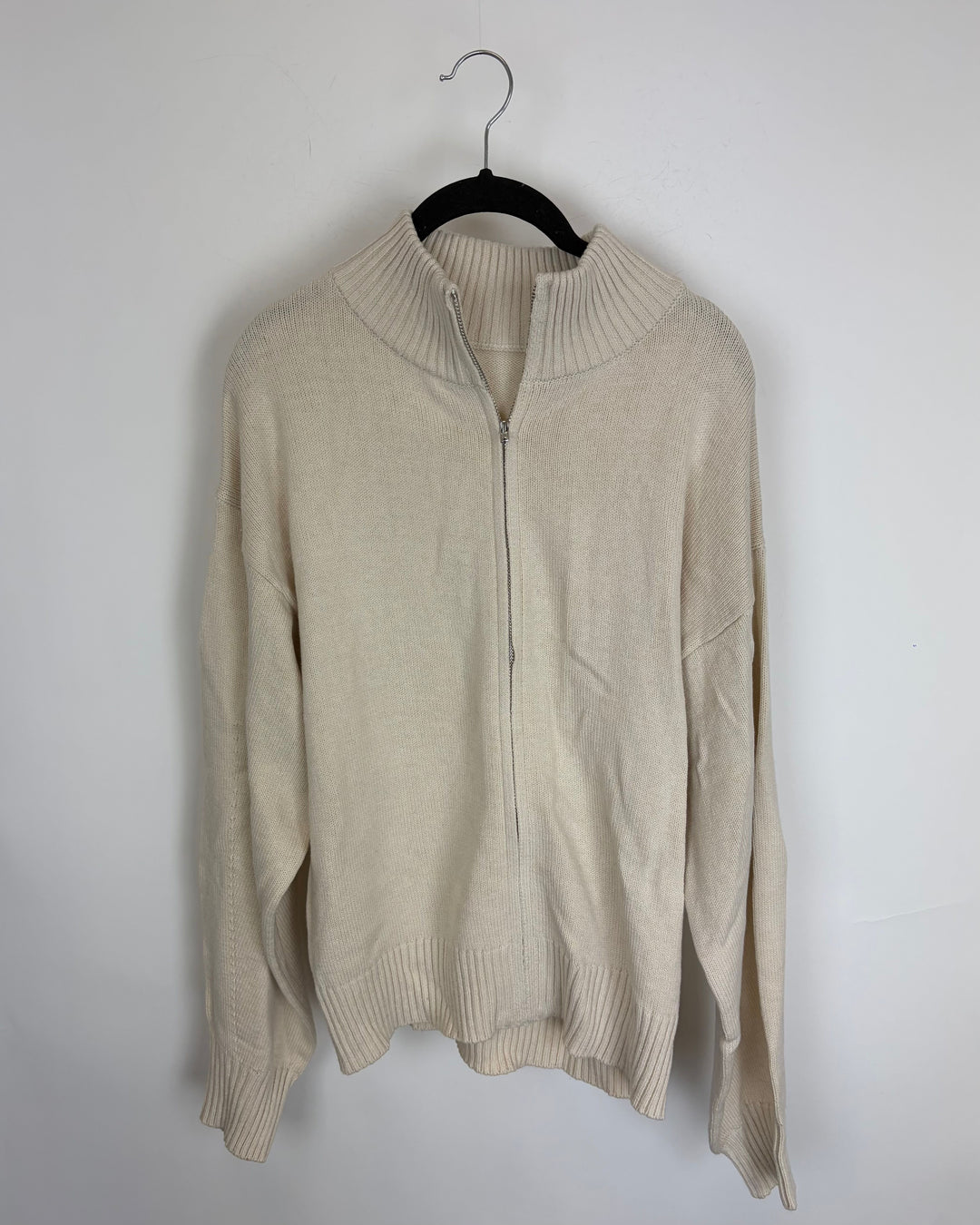Light Tan Zip Up Sweater - Size 2/4