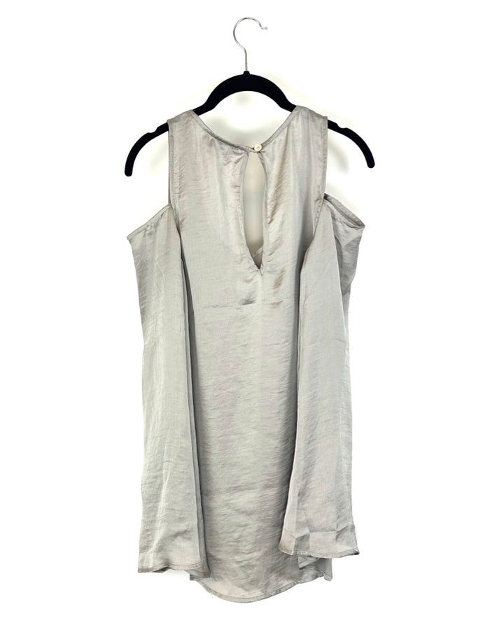 Gray Open Shoulder Shirt - Extra Small