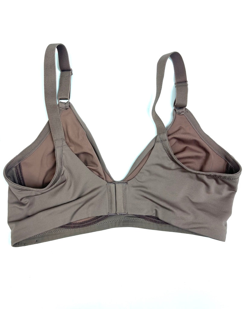 Mocha Brown Unwired Bra - Size 38C