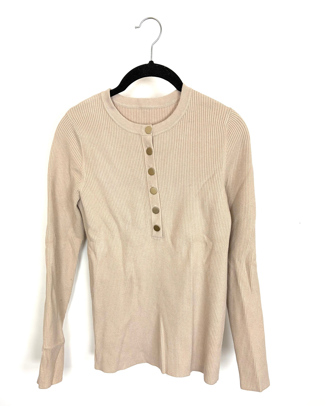 Tan Quarter Button Down Top - Size 2/4