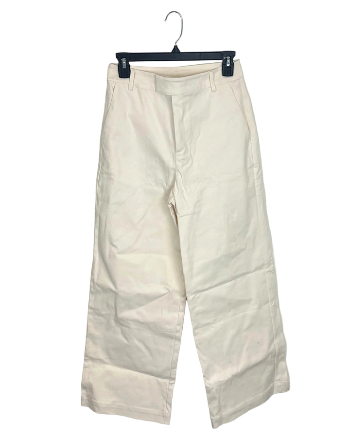 Ivory Cream Denim Pants - Size 0/2, 2/4, 4/6, 8/10