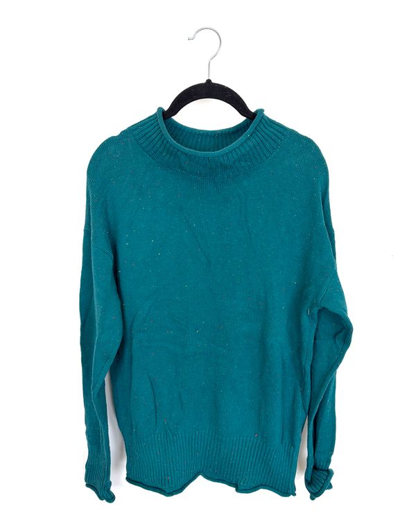Blue Green Mock Neck Sweater - Size 2/4