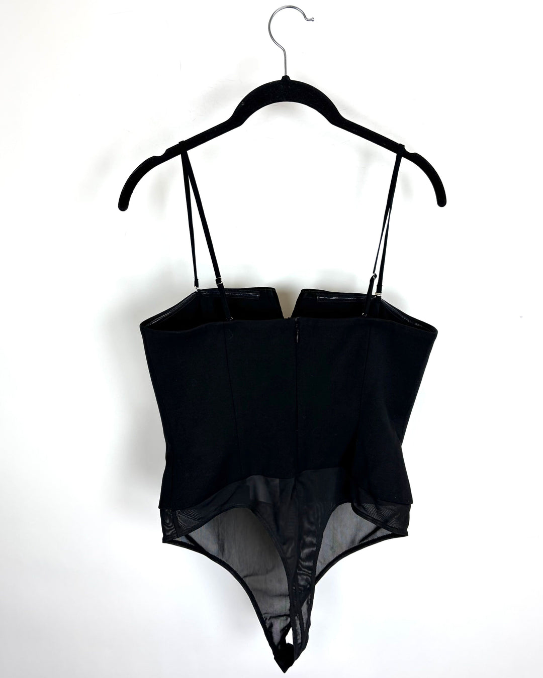 Black V Neck Bodysuit - Size 4