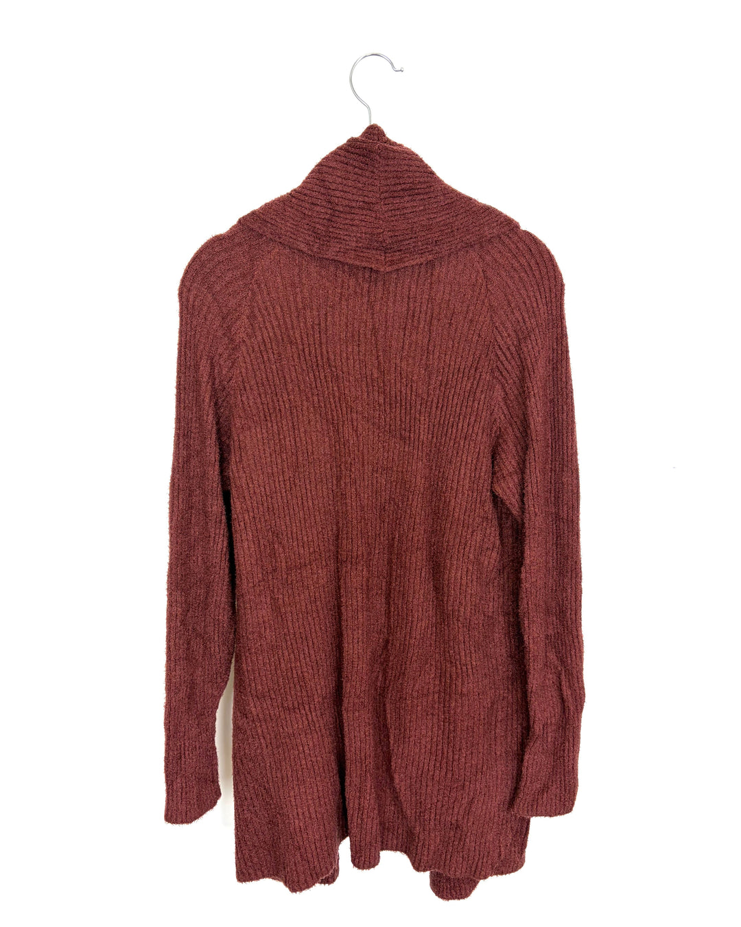 Dark Mahogany Open Front Cardigan - Size 2/4