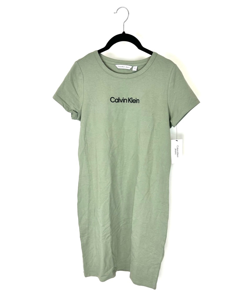 Pale Green T-Shirt Dress - Size 4-6