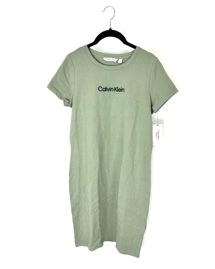 Pale Green T-Shirt Dress - Size 4-6