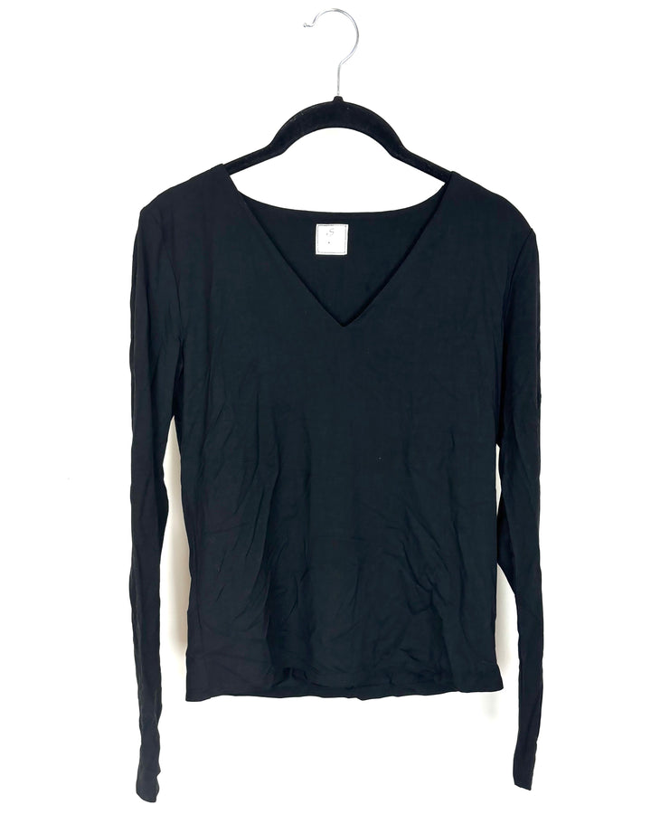 Black V Neck Long Sleeve - Size 2/4