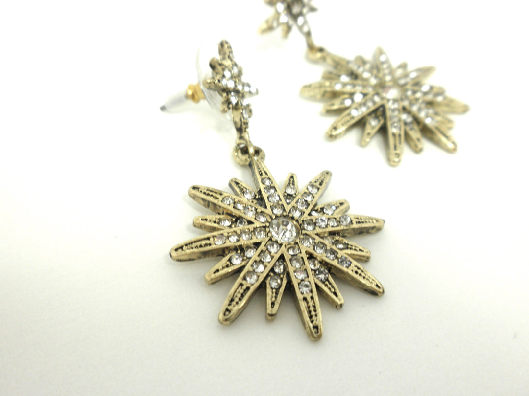 Stella & Ruby Gold and Silver Snowflake Earrings - Donated From The Designer - The Fashion Foundation