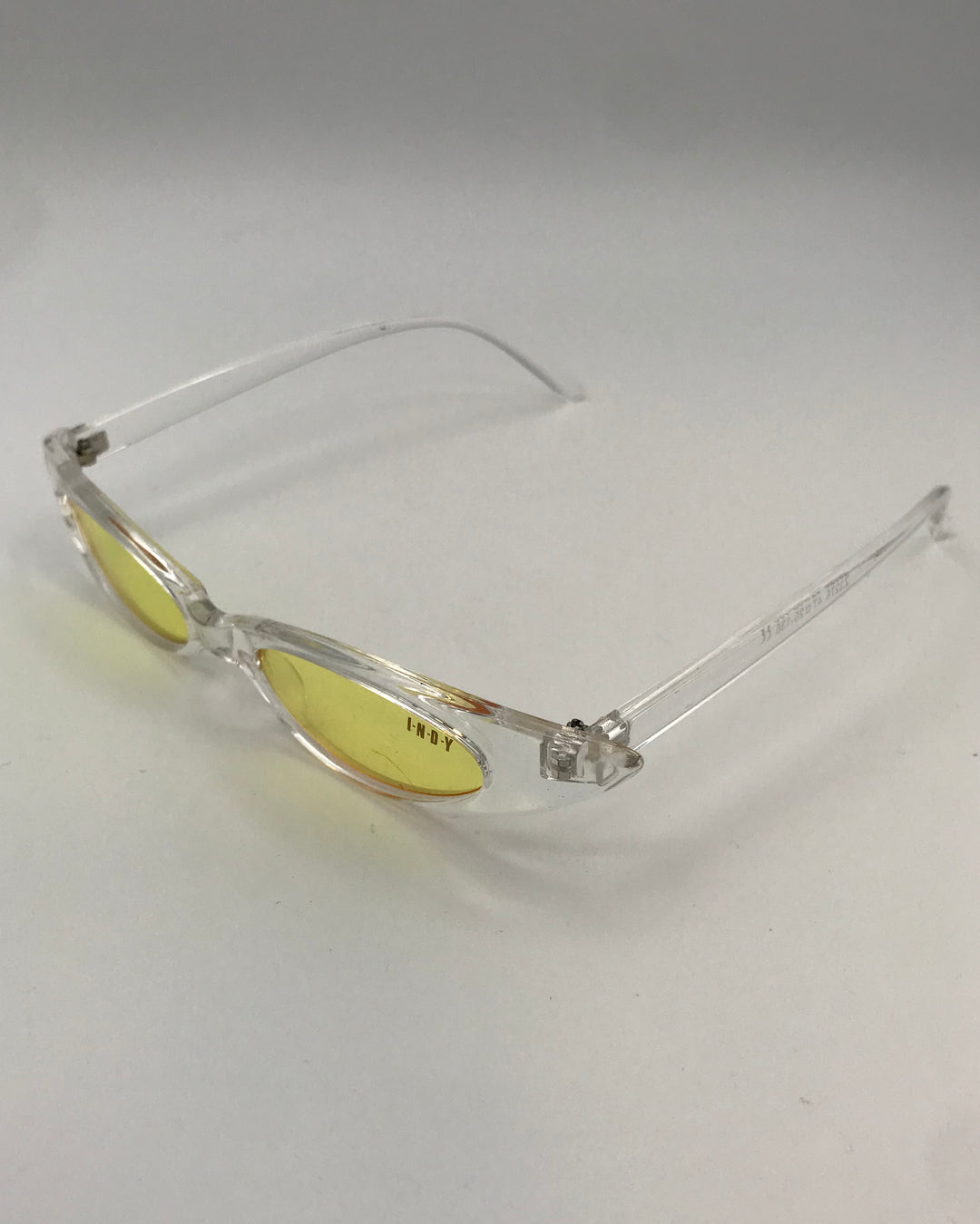 Translucent and Yellow Slim Lens Sunglasses