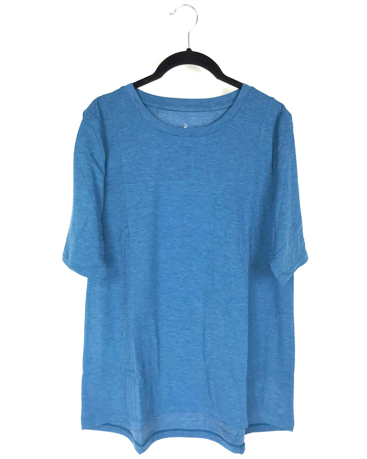 Blue Short Sleeve Top - Small