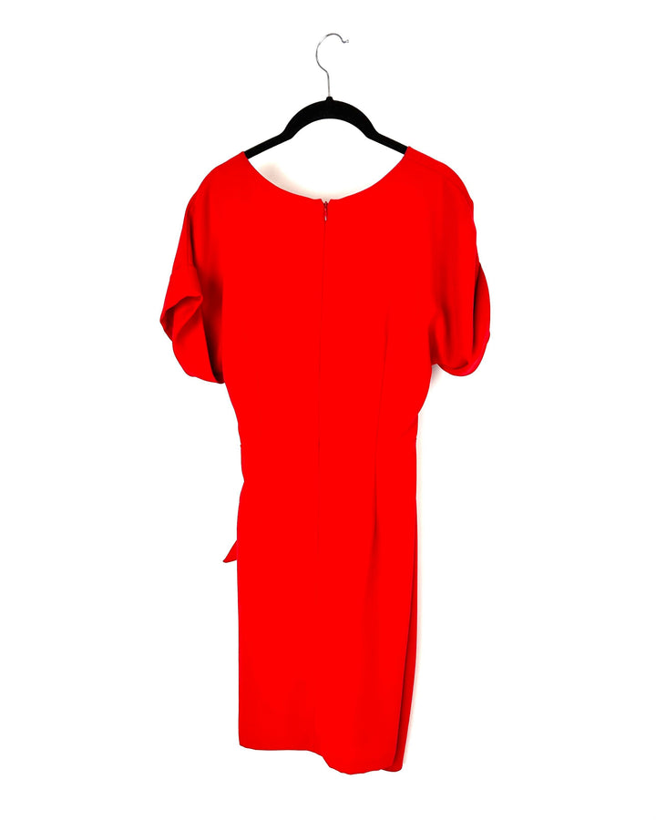 Red Side Tie Dress - Size 4-6