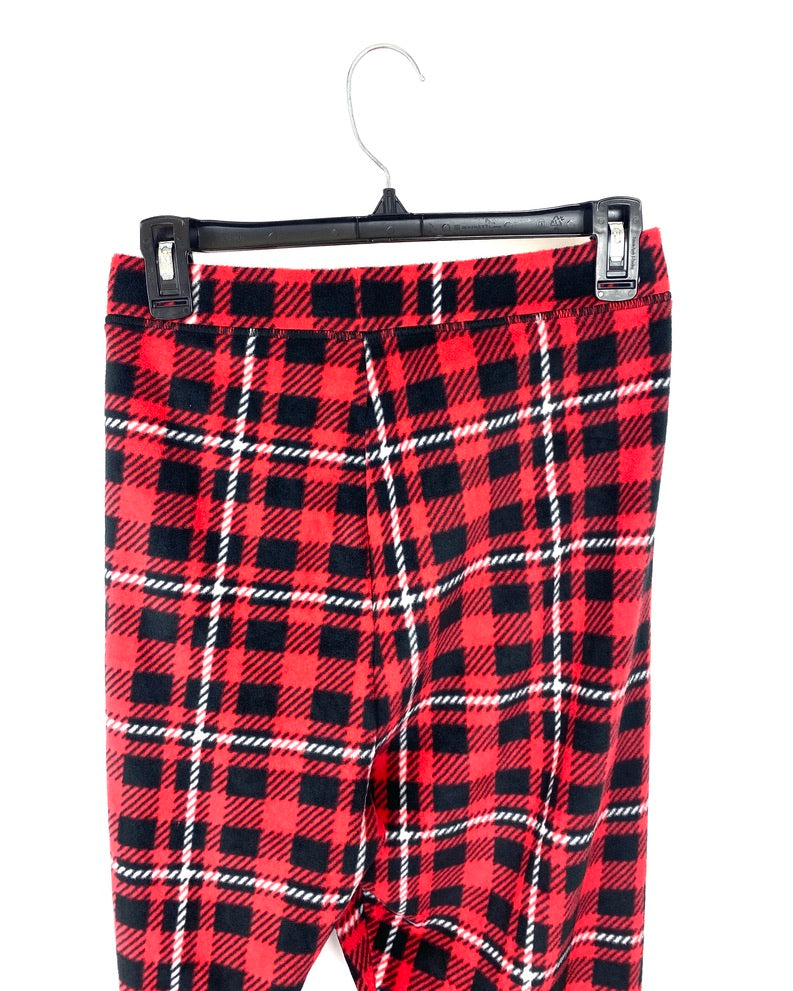 Red and Black Plaid Pajama Bottoms - 1X