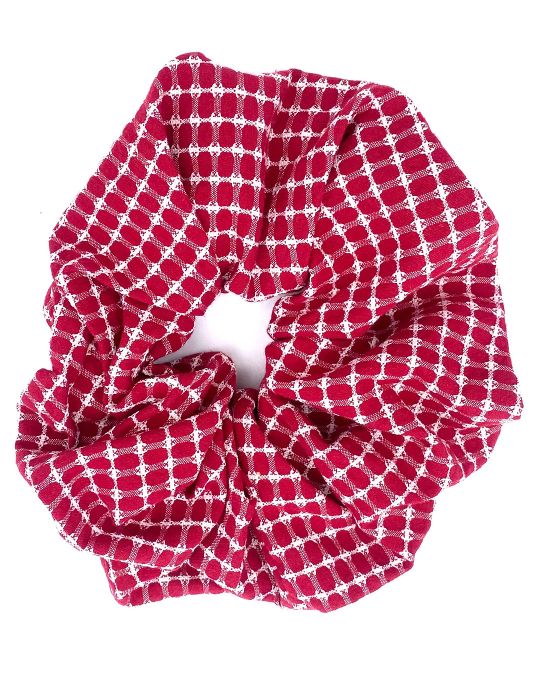 Red Gingham Jumbo Scrunchie