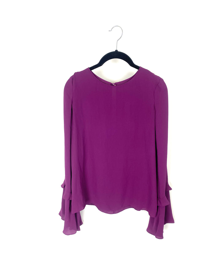 Purple Long Sleeve Blouse - Extra Small