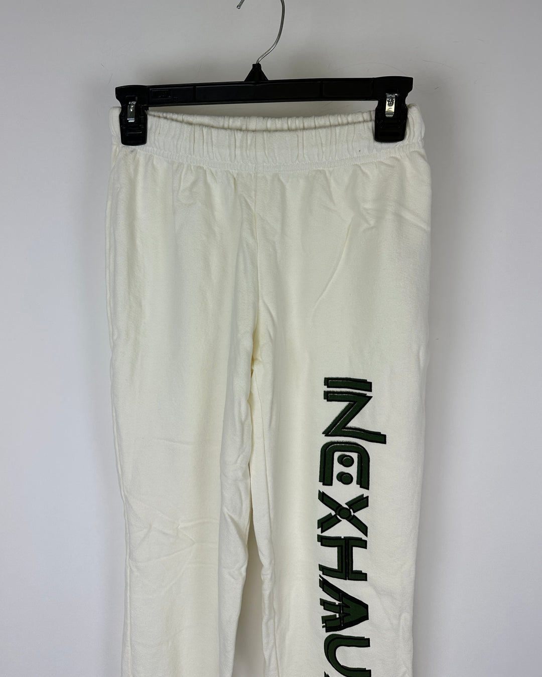 White and Green Sweatpants - Extra Small and Small