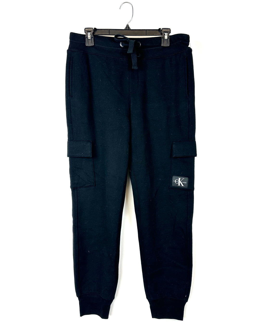 Black Joggers With Accordion Pockets - Small