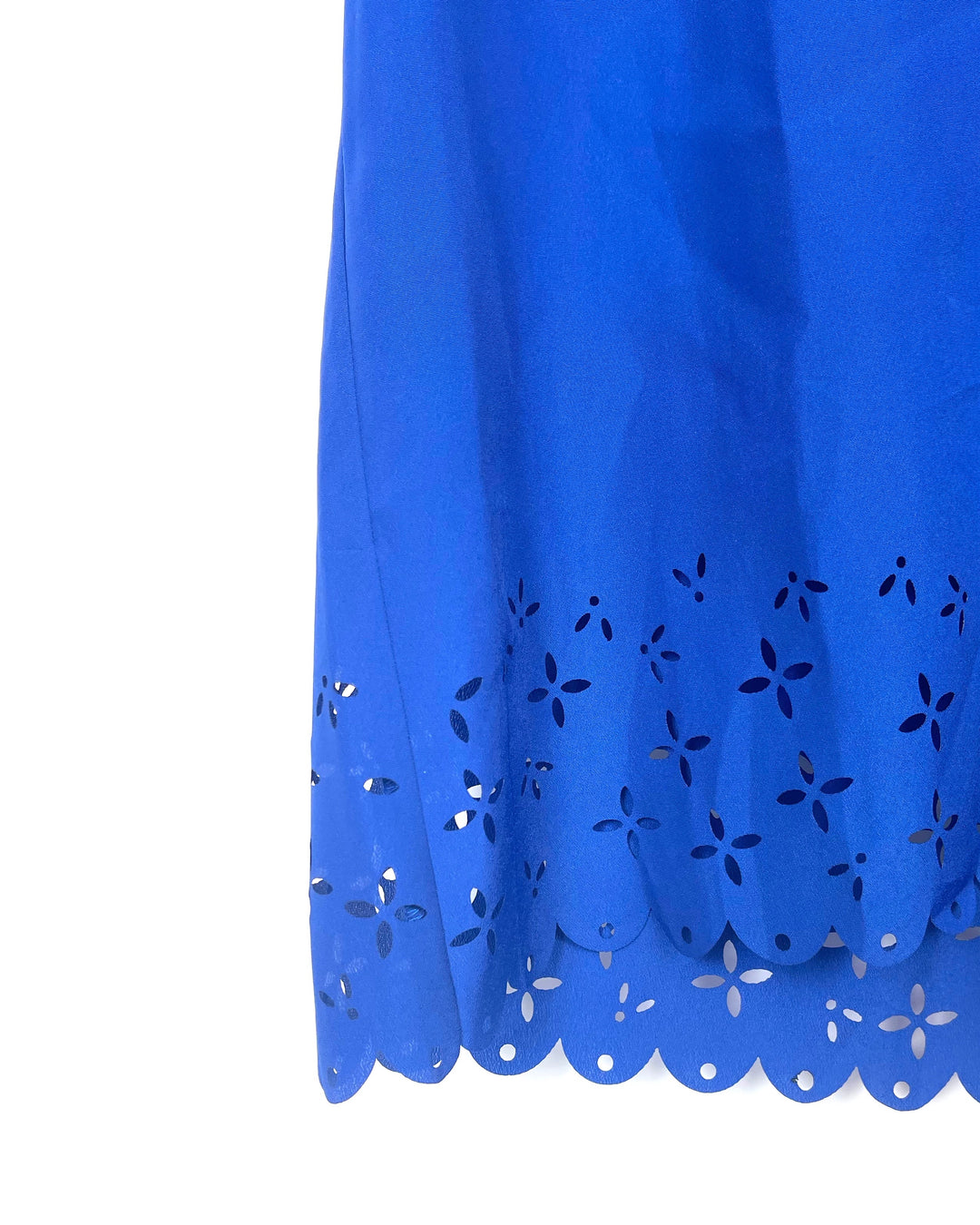Royal Blue Blouse With Star Shaped Cutouts - Extra Small