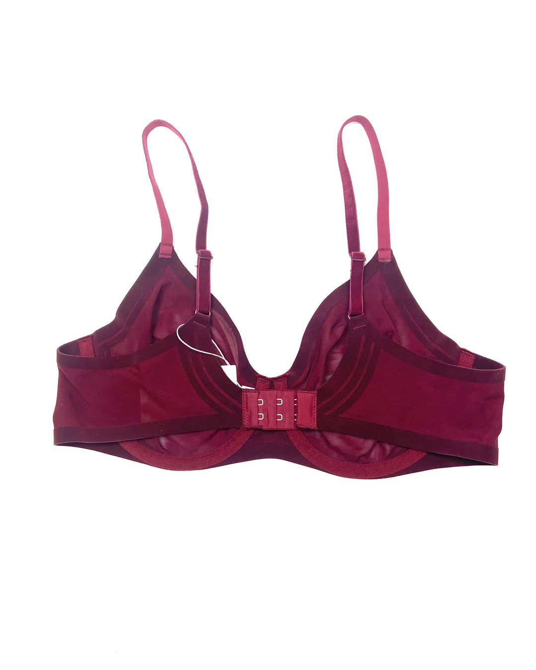 Burgundy Velvet Underwire Bra - 34D