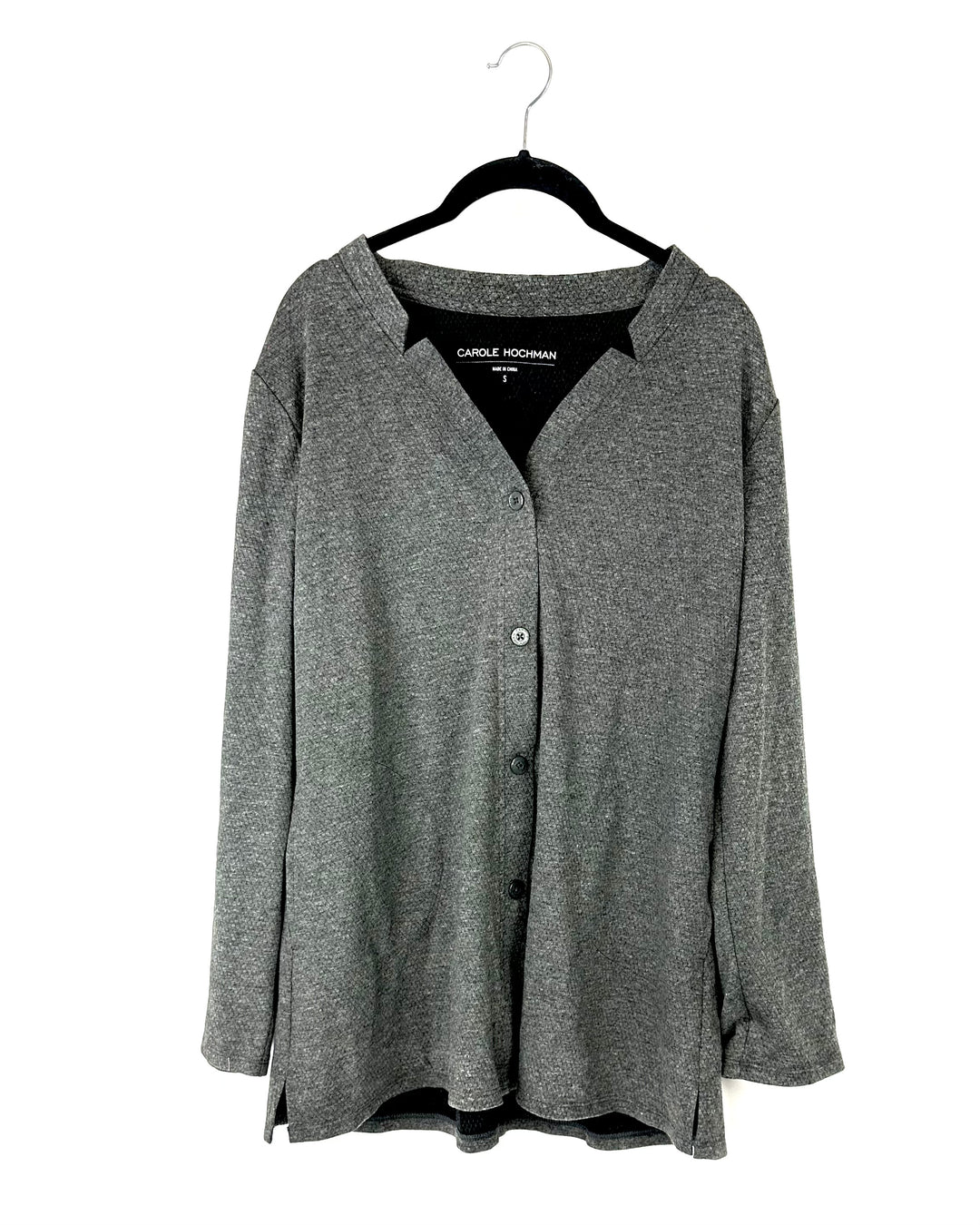 Grey Lightweight Button Down Top - Small
