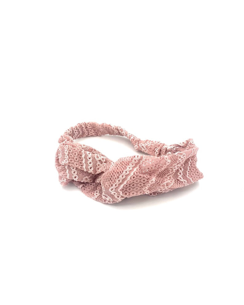 Mauve Lace Soft Headband