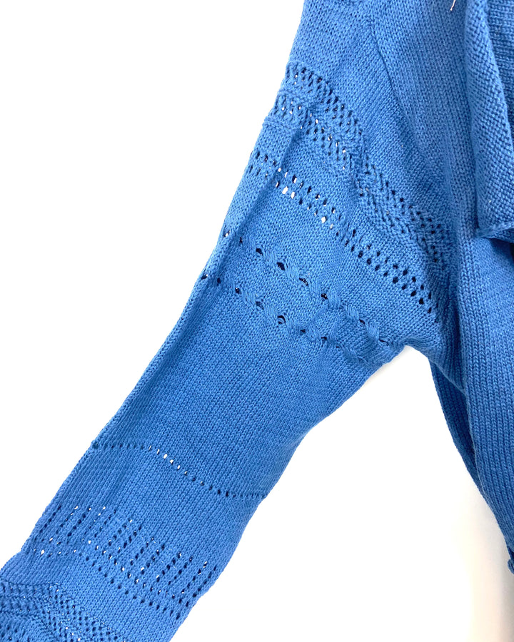 Blue Knit Cardigan - Small