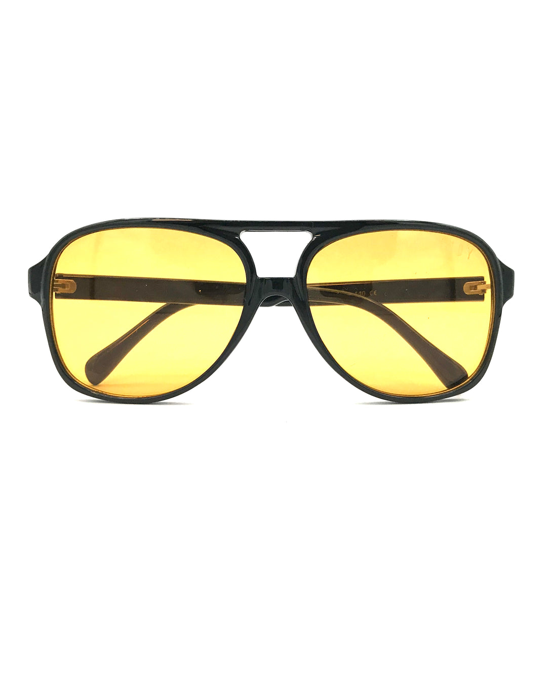 Amber and Black Aviator Sunglasses