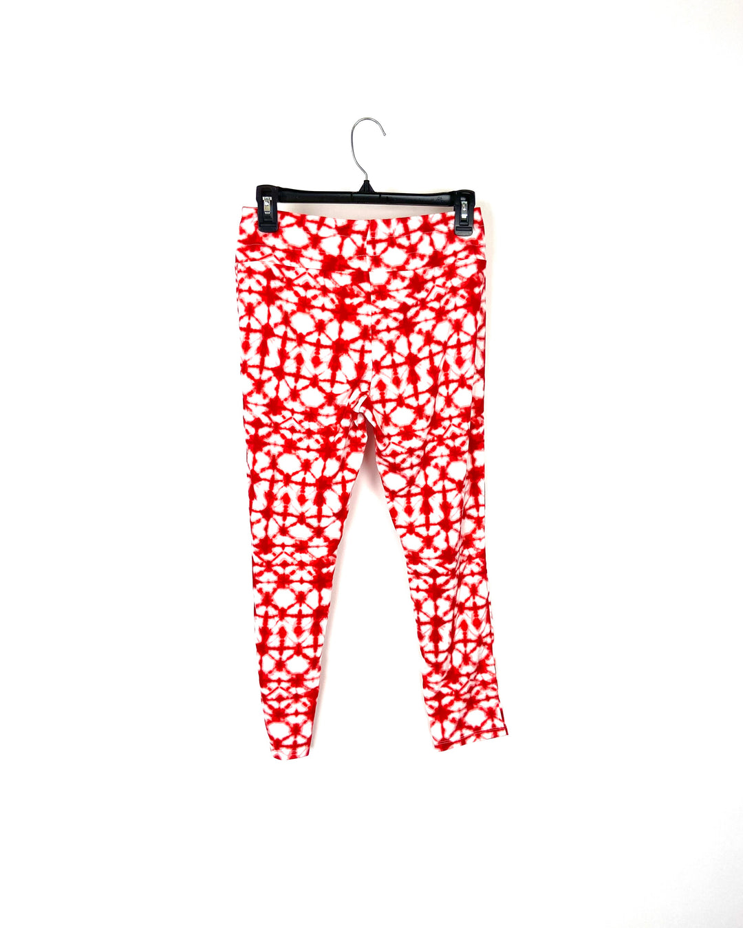 Red Tie Dye Crop Leggings - Small