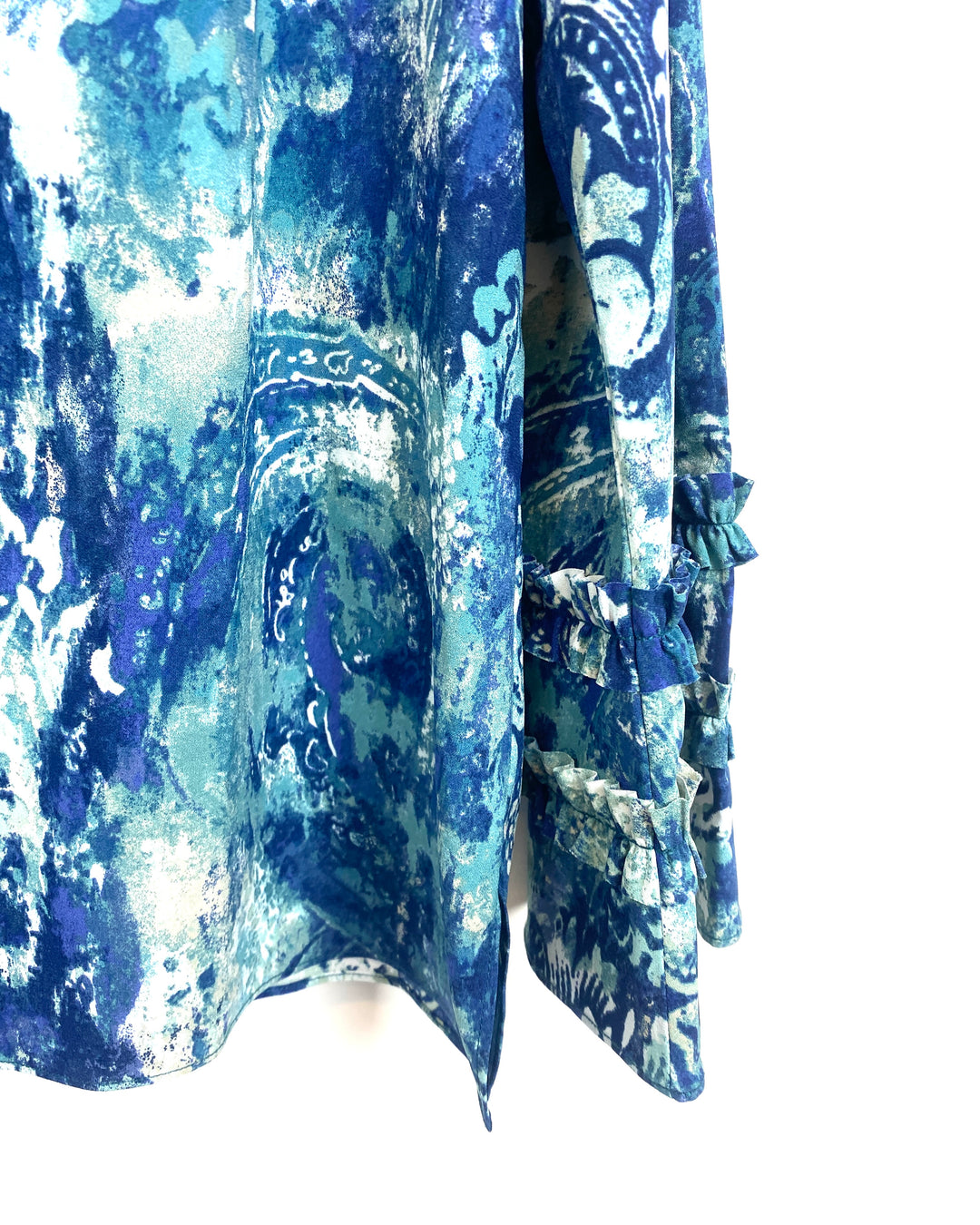 Abstract Ruffled Blouse - Medium/Large