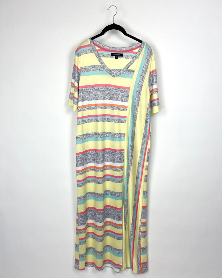 Pastel Abstract Striped Dress - Small/Medium