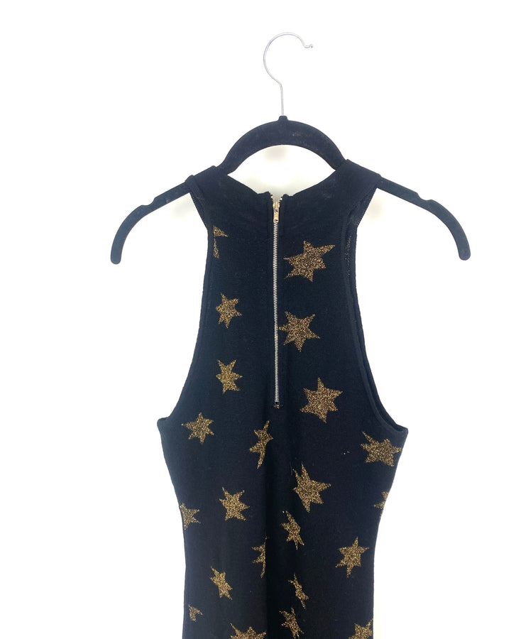 Black Knit Star Dress - Small