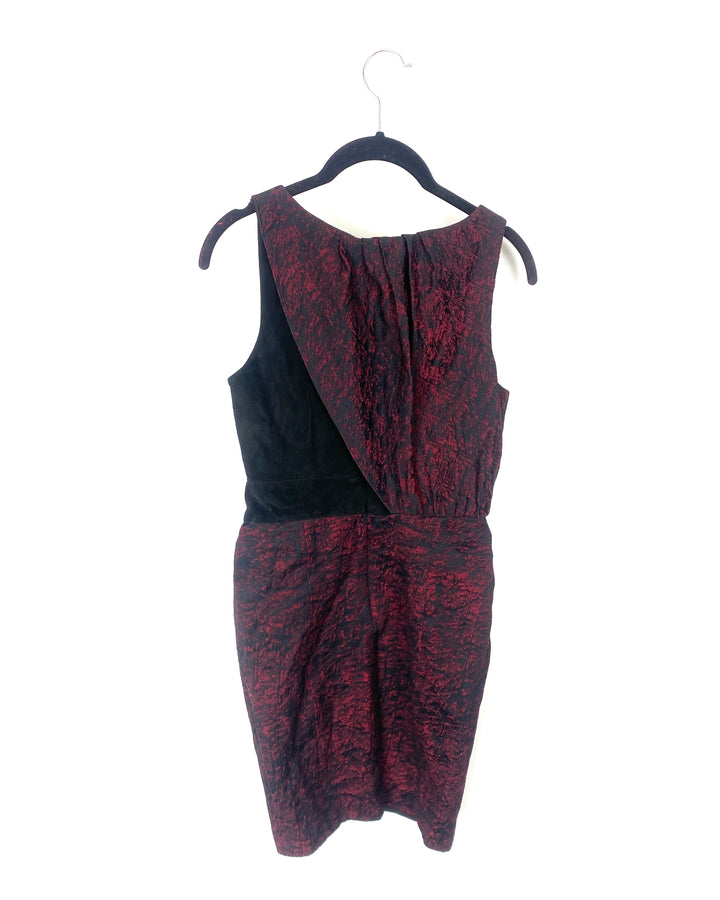 Red and Black Patterned Dress - Small