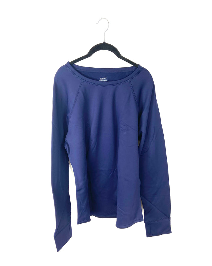 Navy Long Sleeve Top - Small, Medium and Extra Extra Large