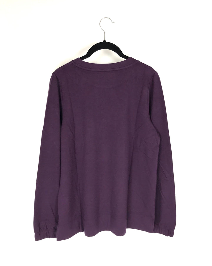 Purple Long Sleeve Top - Size 6-8