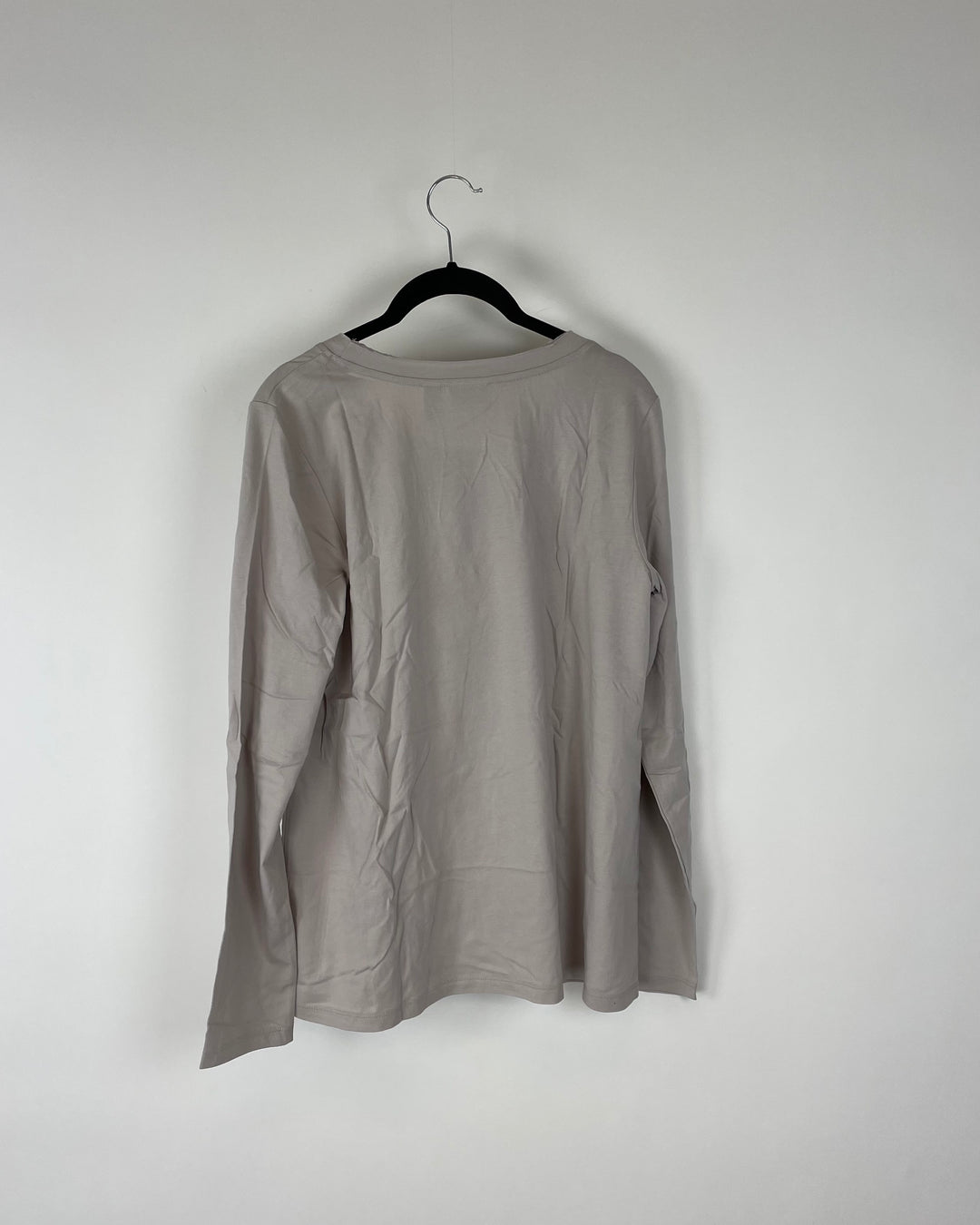 Light Grey Long Sleeve Top - Size 6-8
