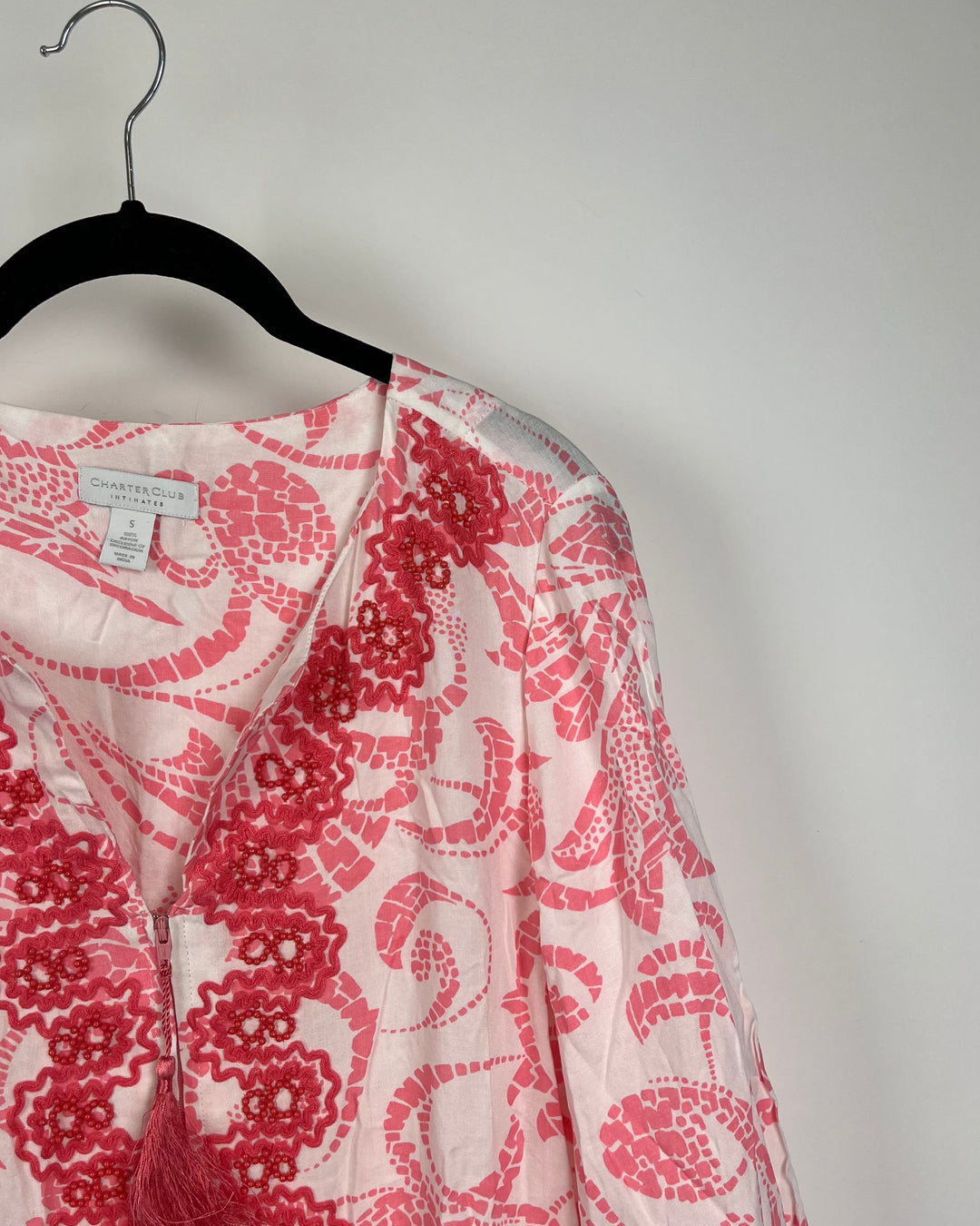 Pink And White Caftan Small