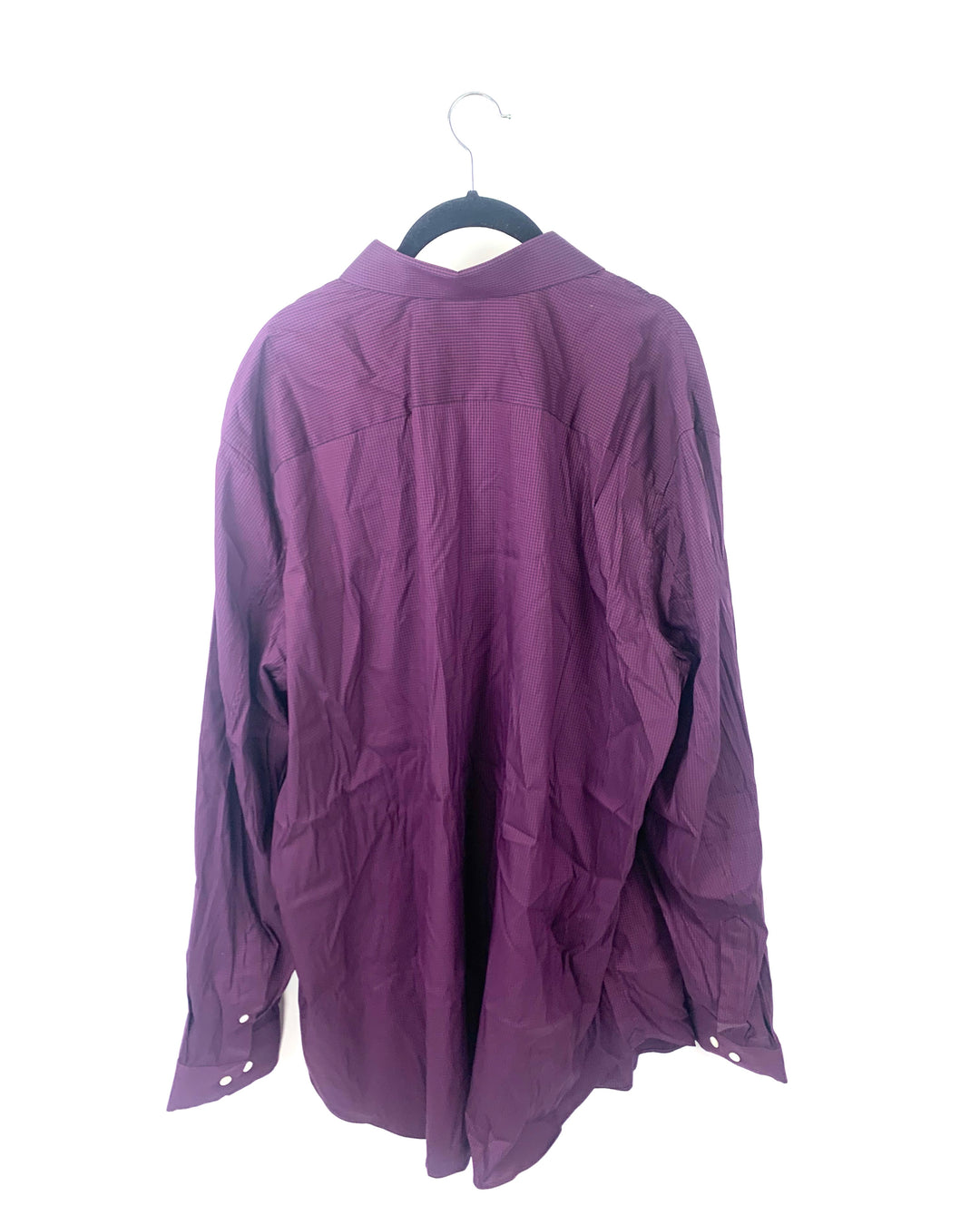 MENS Long Sleeve Purple And Navy Shirt - Size 20/38