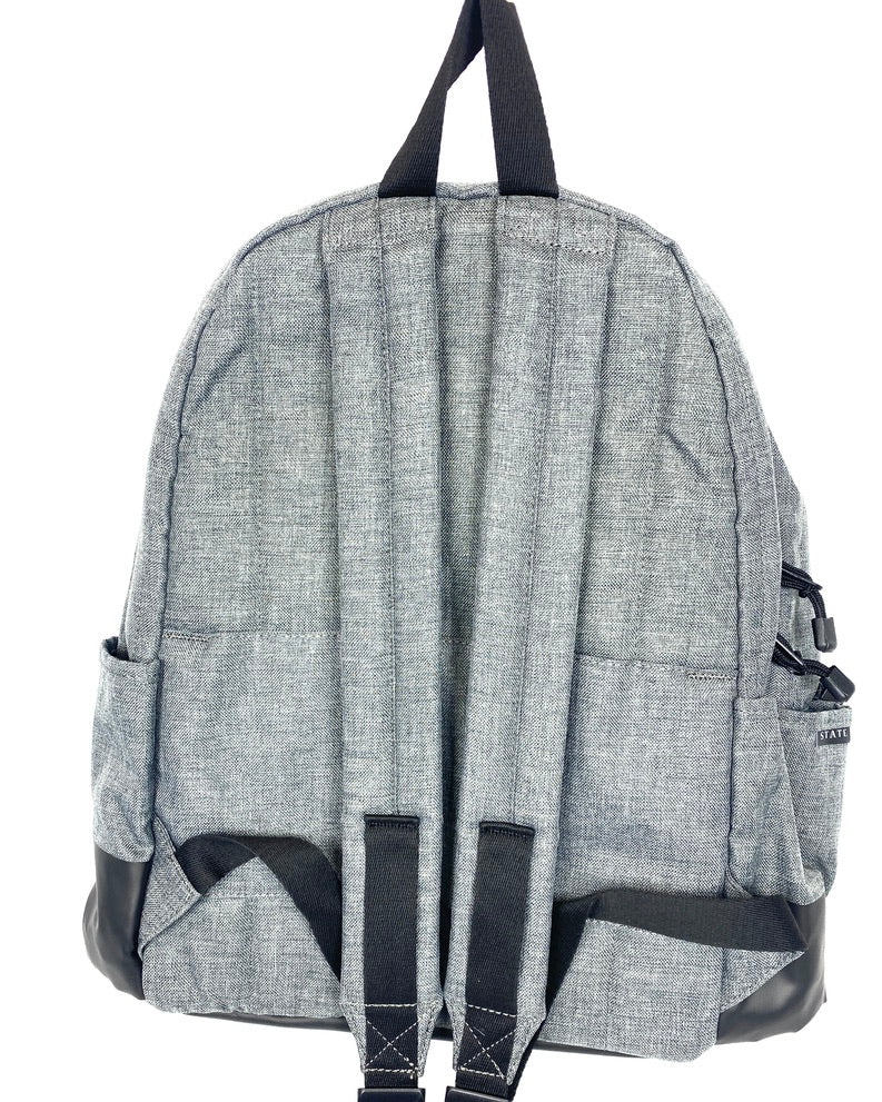 Unisex Grey and Black Backpack