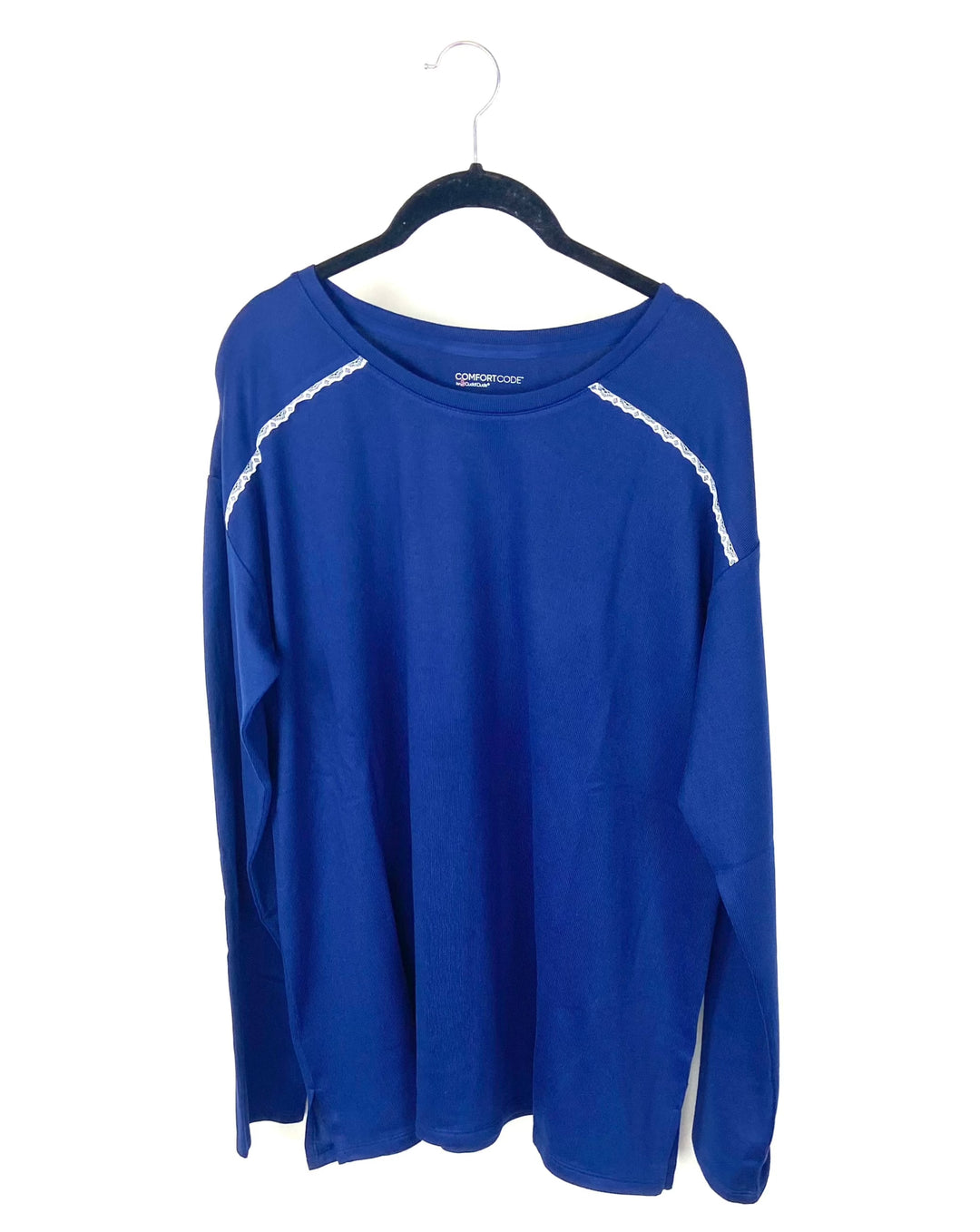 Navy Blue Long Sleeve Pajama Top - Small & Medium