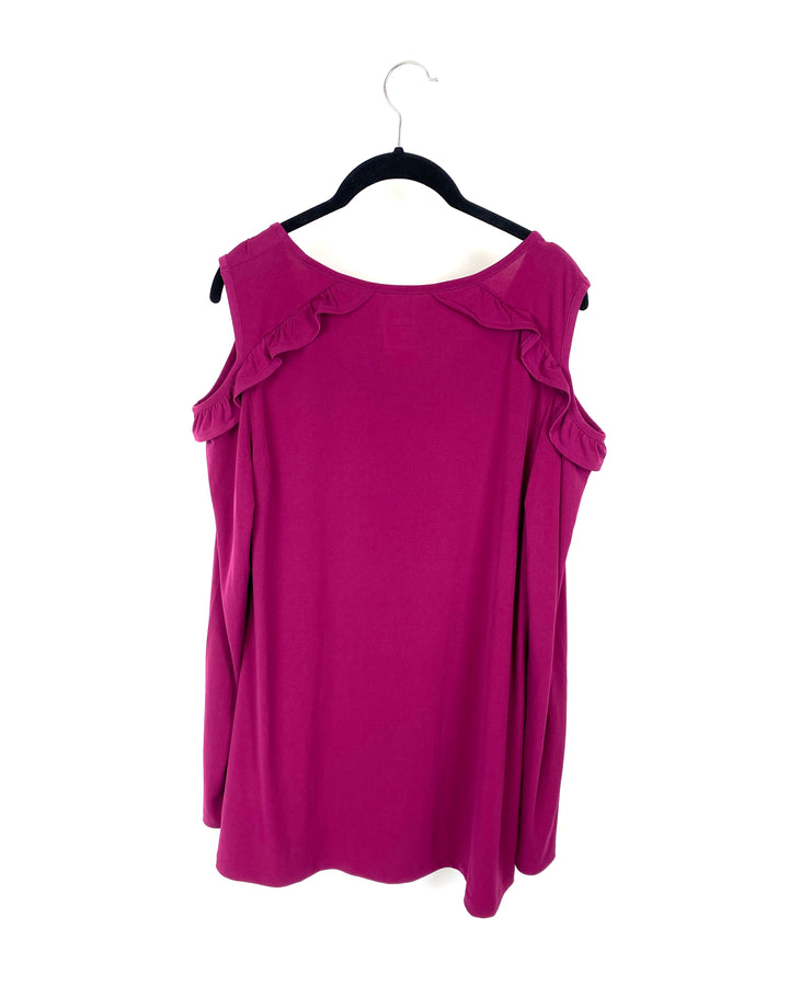 Purple Cutout Shoulder Top - Small/Medium