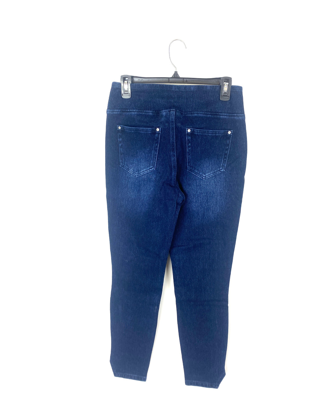 Dark Blue Wash Jeans With Open Bottom Slit  - Size 6/8