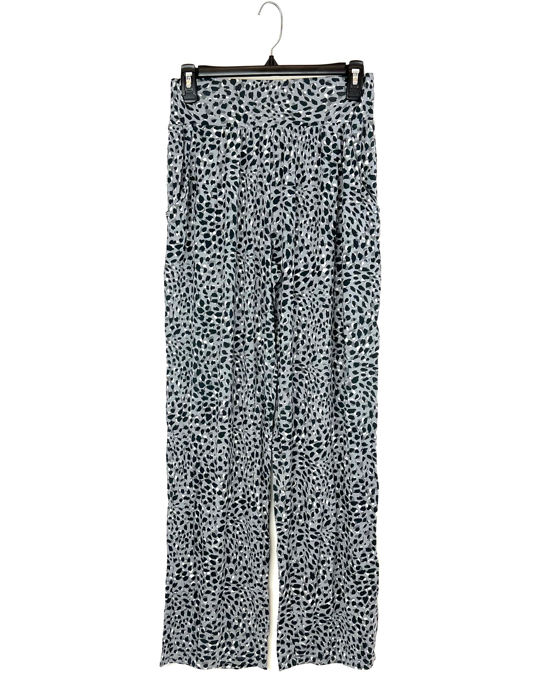 Grey Cheetah Print Sleepwear Bottoms  - Small