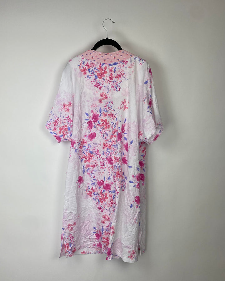 Pink Floral Robe - Small