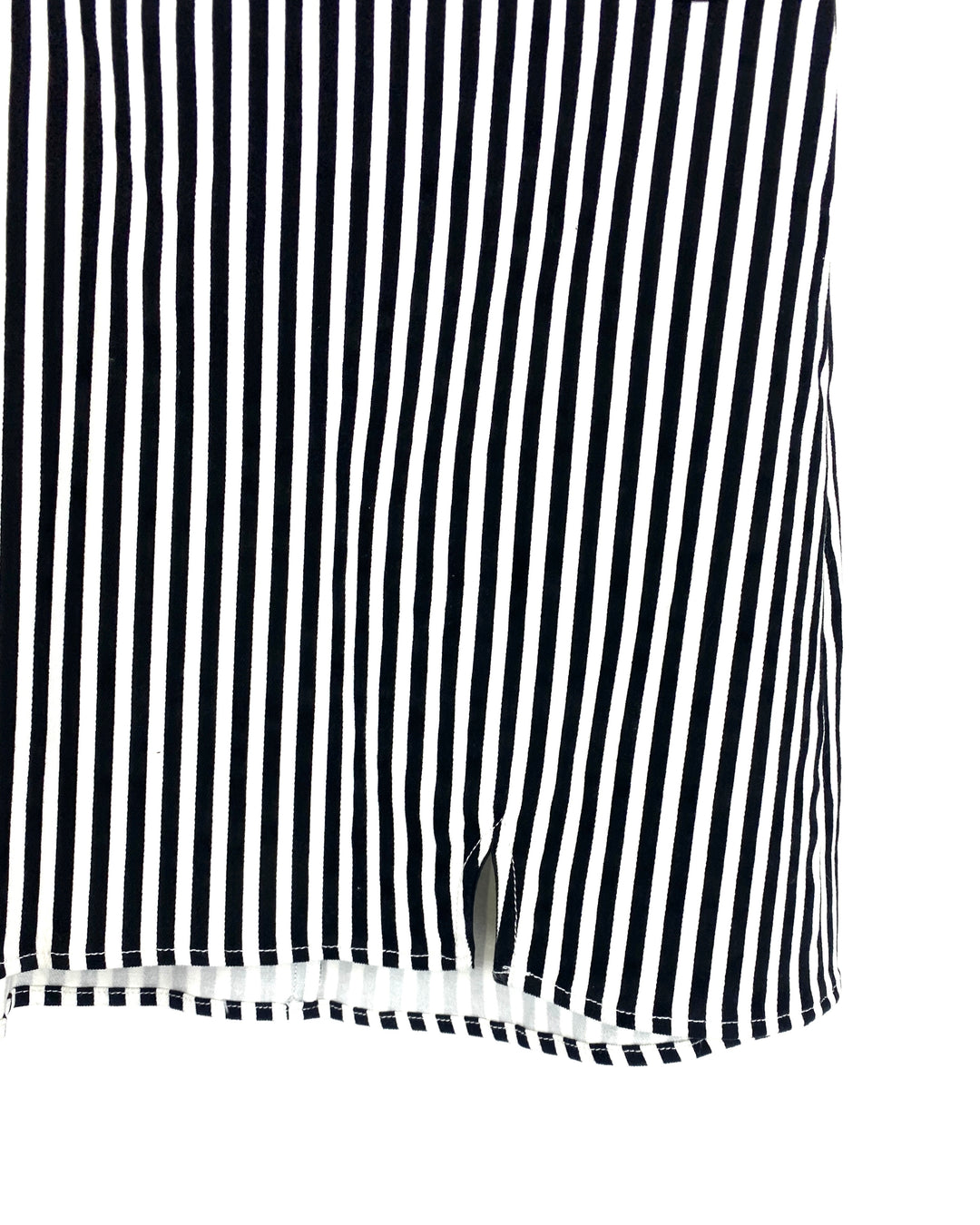 Black And White Striped Skirt - Small