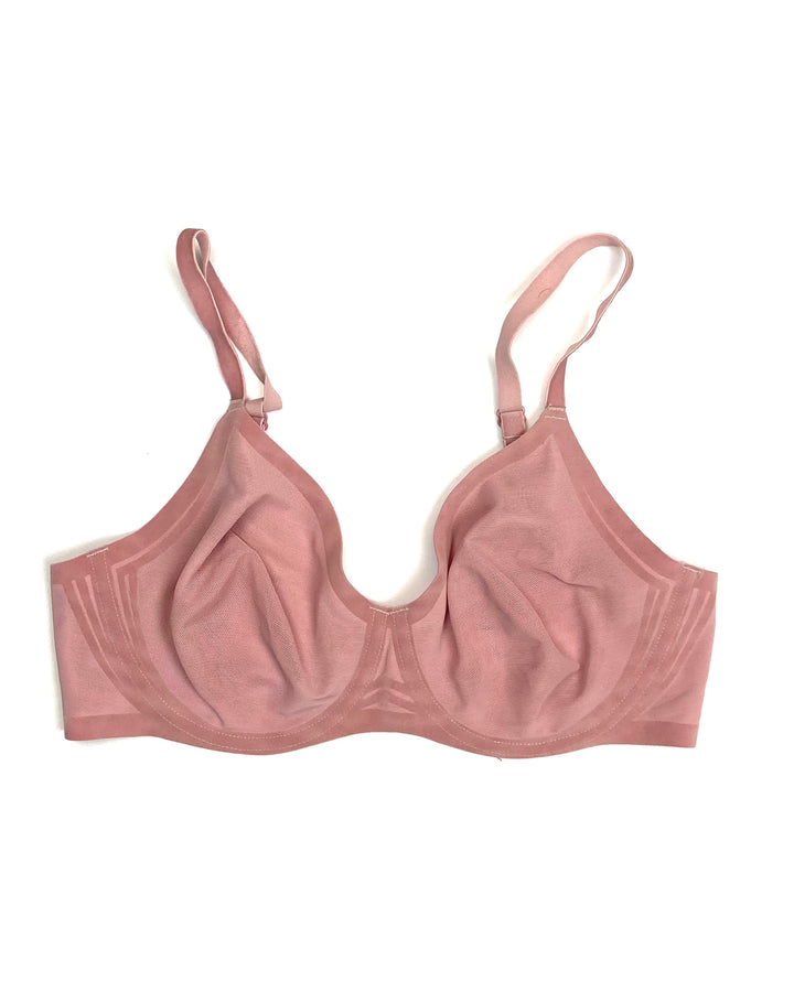 Light Pink Velvet Underwire Bra - 34B