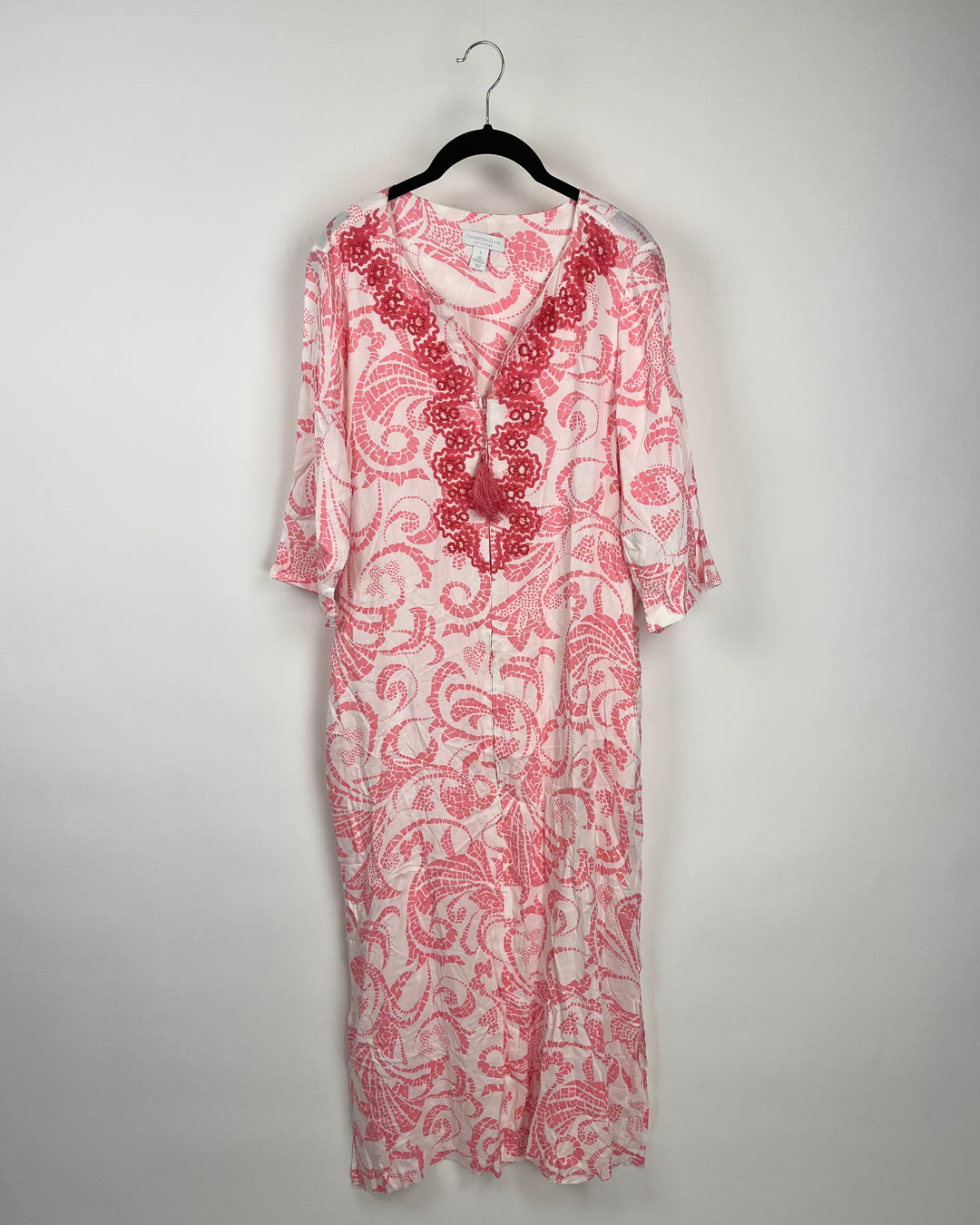 Pink And White Caftan Small