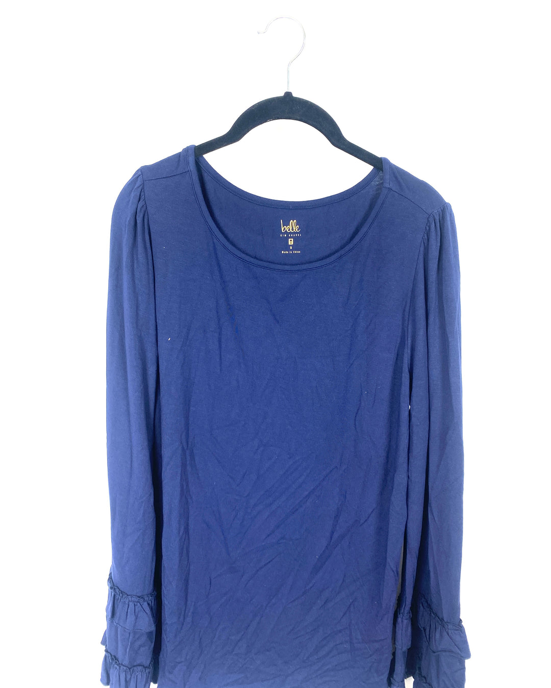 Navy Blue Scoop Neck Blouse - Small/Medium