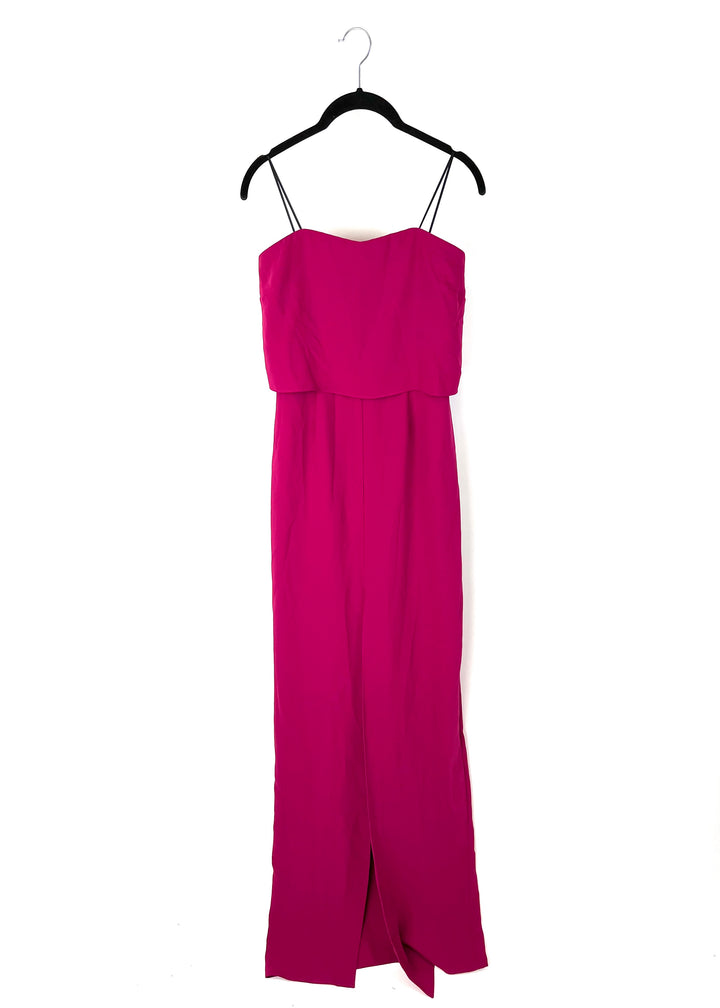 Dark Pink Sleeveless Maxi Dress - Size 4-6